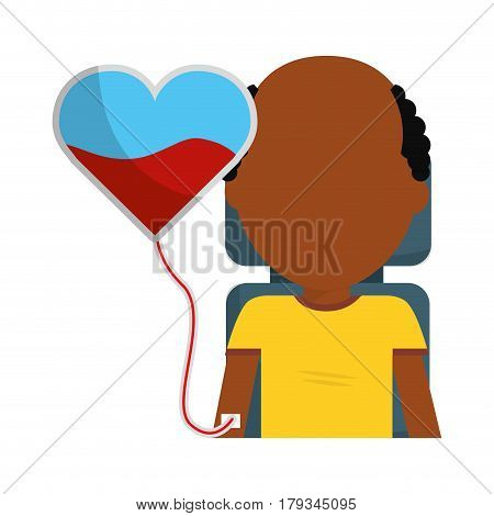 man donating blood icon image, vector illustration design