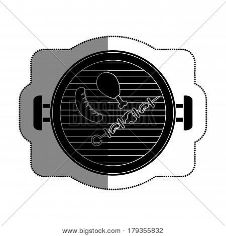 bbq grill delicious food vector illustration design