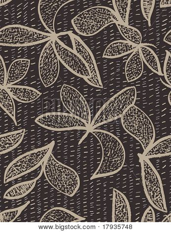Vector seamless Pattern Blätter angezeigt.