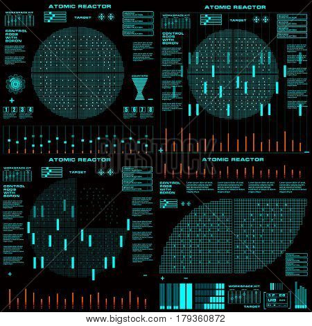 Futuristic Green Virtual Graphic Touch User Interface