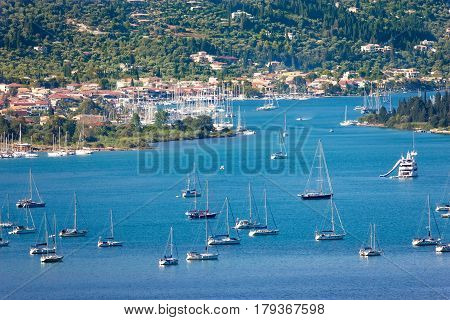 Nidri gulf on the Lefkada island Greece