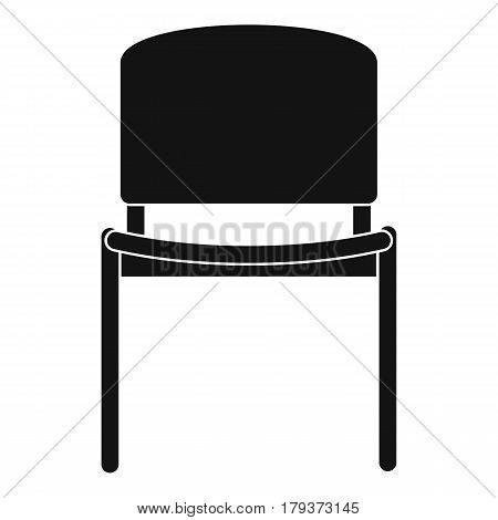 Black office chair icon. Simple illustration of black office chair vector icon for web