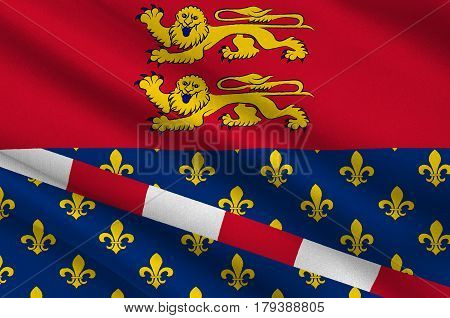 Flag of Eure is a department in Normandy is a Region in the north of France. 3d illustration
