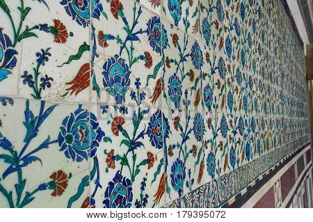 Ancient Hand Made Turkish - Ottoman Tiles. Istambul, Turkey