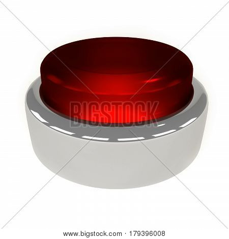 red button illustration isolation on white background
