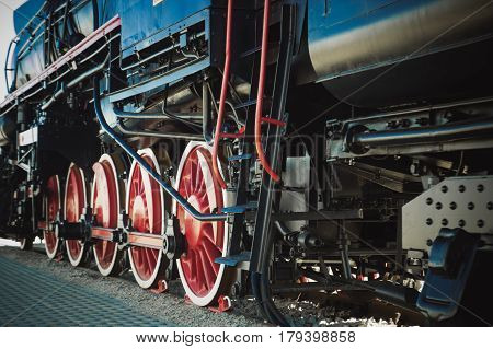 Details Of Polish Steam Locomotive.
