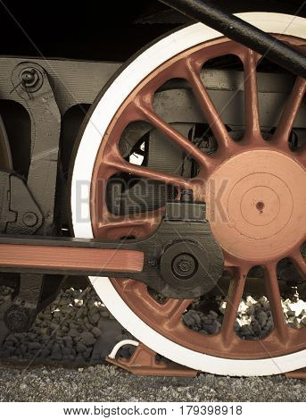 Details Of Polish Steam Locomotive.