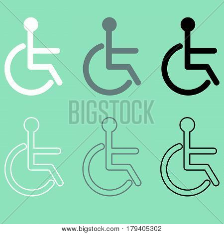 Invalid Icon Handiccapped Person Disabled Or Disabled Person.