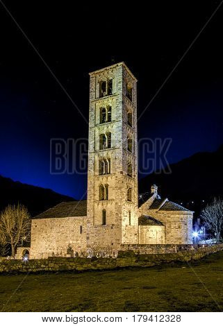 Roman Church of Sant Climent de Taull (Catalonia - Spain). This is one of the nine churches which belongs to the UNESCO World Heritage Site.