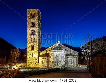 Roman Church of Sant Climent de Taull (Catalonia - Spain). This is one of the nine churches which belongs to the UNESCO World Heritage Site.