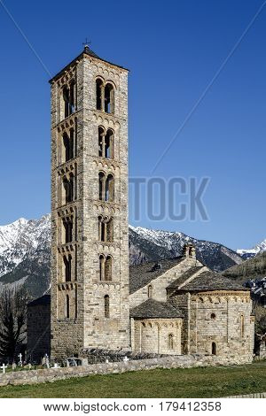 Roman Church of Sant Climent de Taull (Catalonia - Spain). This is one of the nine churches which belongs to the UNESCO World Heritage Site.