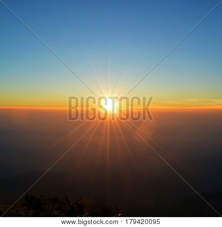 detail of  horizon in morning for background