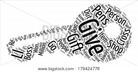 Cross Pens And Other Gifts To Go Word Cloud Concept Text Background