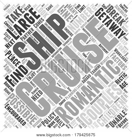 Cruise Ships A Romantic Getaway for Couples Word Cloud Concept