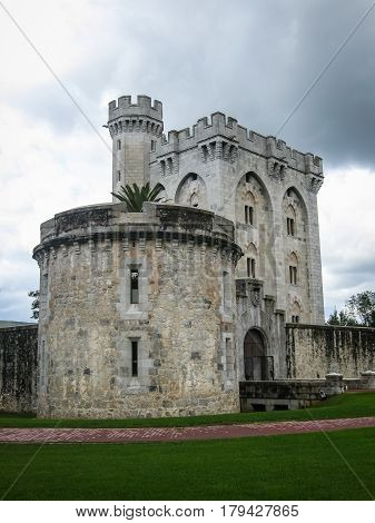 Image of medieval Arteaga castle, Basks country, Spain
