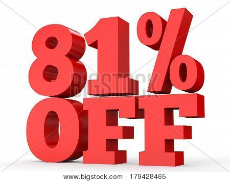 Eighty One Percent Off. Discount 81 %.