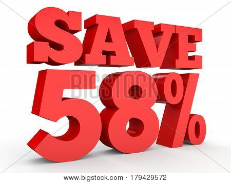 Fifty Eight Percent Off. Discount 58 %.