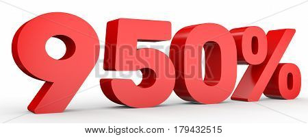 Nine Hundred And Fifty Percent. 950 %. 3D Illustration.