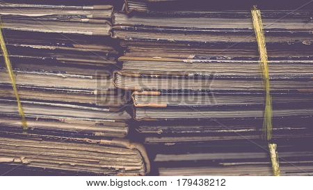 Paper Files In Folder Old Documents Or Old Letter