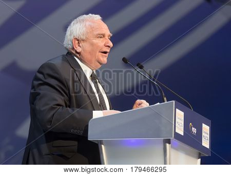 ST. JULIAN'S - MALTA 30 March 2017: President of the European People's Party Joseph Daul during the congress of EPP in Malta. Joseph Daul is a French politician and Member of the European Parliament for the East of France.