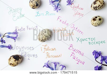 Happy Easter Note Written In Different Languages