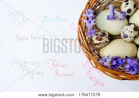 Eggs And Happy Easter Note