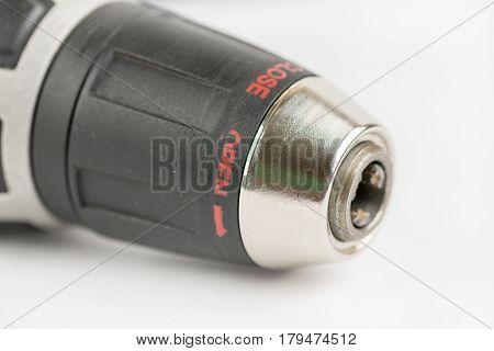 Head Of Acu Drill Tool Isolated Over White Background
