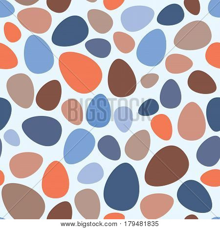 Abstract spot pattern. Easter egg seamless background. Drop ornament