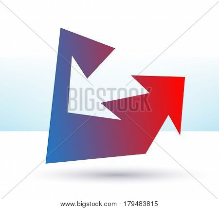 Arrows silhouette icon. Vector design elements EPS8