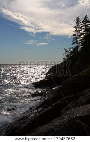 Landscape along the Agawa Rock trail in Lake Superior Provincial Park, Ontario, Canada
