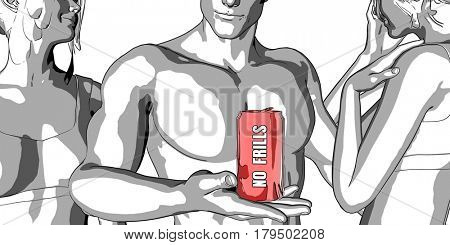 No Frills Product Sketch Illustration as a Fast Product 3D Illustration Render