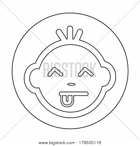 an images of Or pictogram Baby Face Icon