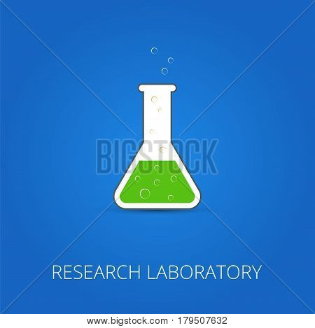 Сhemistry icon set. Vector illustration of icon beaker.