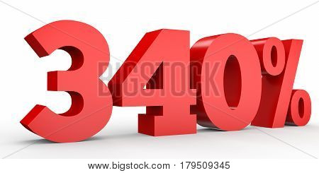 Three Hundred And Forty Percent. 340 %. 3D Illustration.