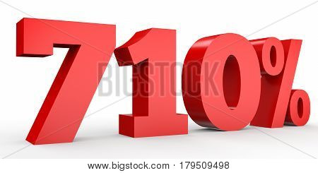 Seven Hundred And Ten Percent. 710 %. 3D Illustration.