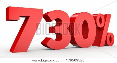 Seven Hundred And Thirty Percent. 730 %. 3D Illustration.