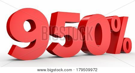 Nine Hundred And Fifty Percent. 950 %. 3D Illustration.