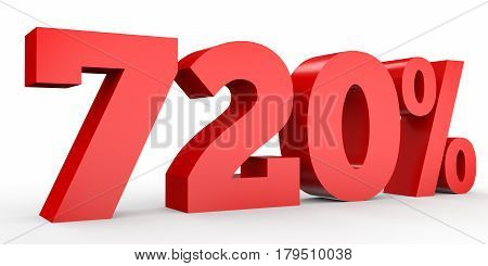 Seven Hundred And Twenty Percent. 720 %. 3D Illustration.