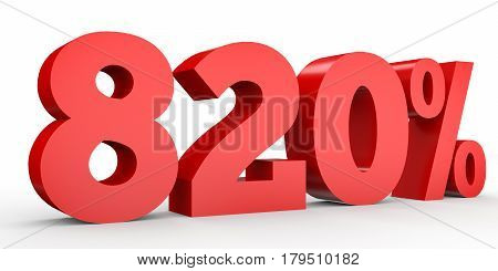 Eight Hundred And Twenty Percent. 820 %. 3D Illustration.