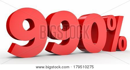 Nine Hundred And Ninety Percent. 990 %. 3D Illustration.