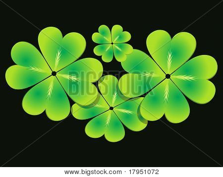 Absztrakt St Patrick Clover készlet