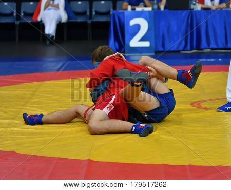 Orenburg, Russia - 29 October 2016: Boys Competitions Sambo