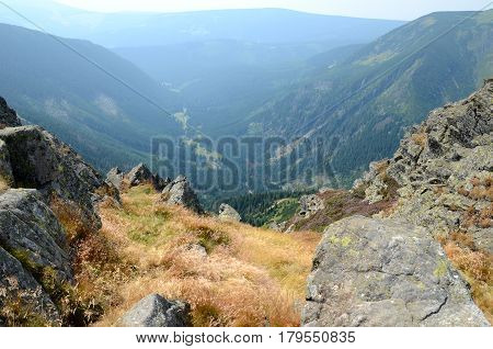 View ofe the Giant Mountains in Poland, Silesia