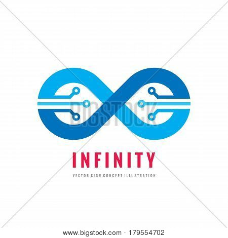 Infinity - vector logo template concept illustration. Abstract shape creative sign. Modern technology creative symbol. Design element.