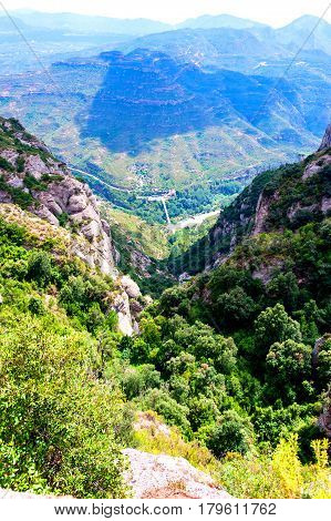 Monserrat Mountain Benedictine Abbey near Barcelona, Spain