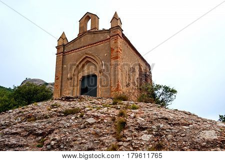 Monserrat Mountain Benedictine Abbey near Barcelona, Spain