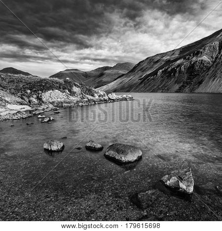 Beautiful Landscape Image Of Mountains Around Wast Water In Lake District England In Autumn