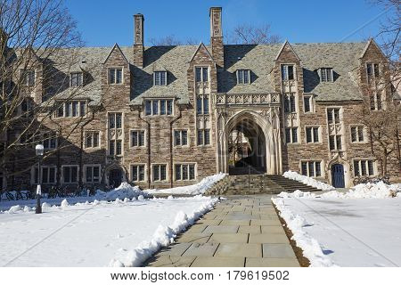PRINCETON, NJ -24 FEB 2017- The campus of Princeton University, a private Ivy League research university in New Jersey, ranked the number one undergraduate college by US News & World Report in 2015.