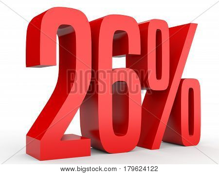Twenty Six Percent Off. Discount 26 %.