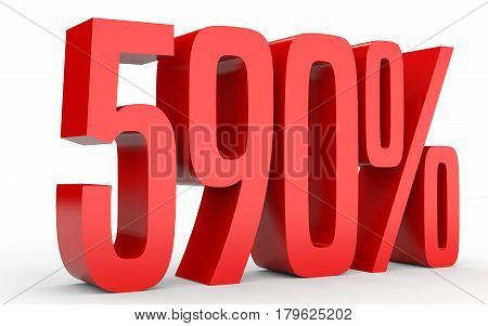 Five Hundred And Ninety Percent. 590 %. 3D Illustration.